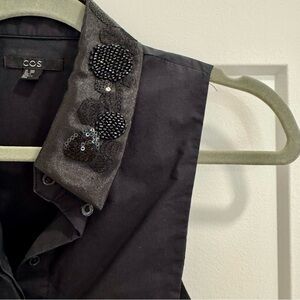 COS bib embellished collar